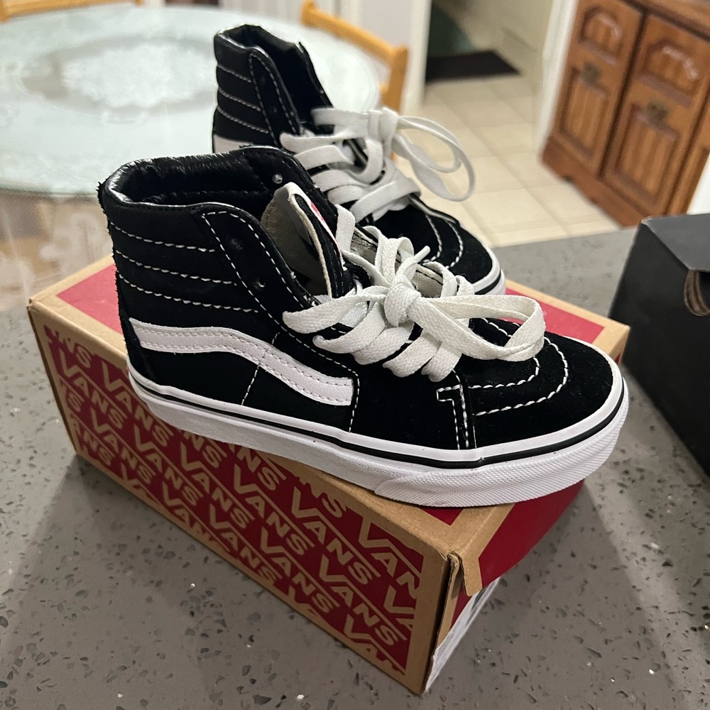 Boys size 11 Vans hi tops USED ONLY ONCE!